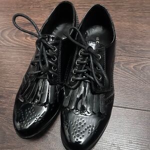 Patent Black Oxfords